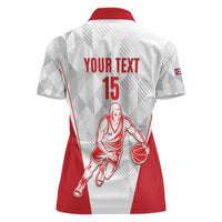 Custom Cuba Basketball Women Polo Shirt Sporty Style