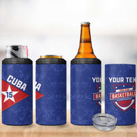 Custom Cuba Basketball 4 in 1 Can Cooler Tumbler Flag Style