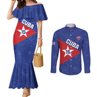 Custom Cuba Basketball Couples Matching Mermaid Dress and Long Sleeve Button Shirt Flag Style