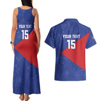 Custom Cuba Basketball Couples Matching Tank Maxi Dress and Hawaiian Shirt Flag Style