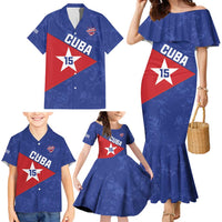 Custom Cuba Basketball Family Matching Mermaid Dress and Hawaiian Shirt Flag Style