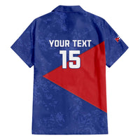 Custom Cuba Basketball Family Matching Off The Shoulder Long Sleeve Dress and Hawaiian Shirt Flag Style