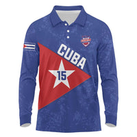 Custom Cuba Basketball Long Sleeve Polo Shirt Flag Style