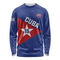Custom Cuba Basketball Long Sleeve Shirt Flag Style
