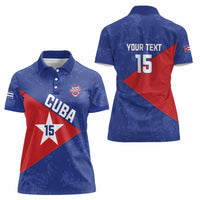 Custom Cuba Basketball Women Polo Shirt Flag Style