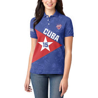 Custom Cuba Basketball Women Polo Shirt Flag Style