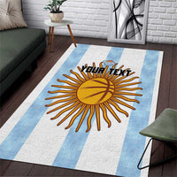 Custom Argentina Basketball Area Rug Go El Alma Argentina
