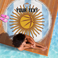 Custom Argentina Basketball Beach Blanket Go El Alma Argentina