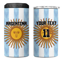 Custom Argentina Basketball 4 in 1 Can Cooler Tumbler Go El Alma Argentina