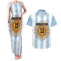 Custom Argentina Basketball Couples Matching Tank Maxi Dress and Hawaiian Shirt Go El Alma Argentina