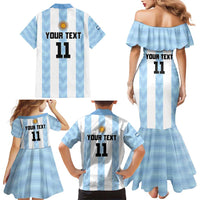 Custom Argentina Basketball Family Matching Mermaid Dress and Hawaiian Shirt Go El Alma Argentina