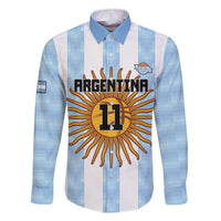 Custom Argentina Basketball Family Matching Off The Shoulder Long Sleeve Dress and Hawaiian Shirt Go El Alma Argentina