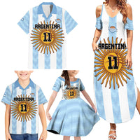 Custom Argentina Basketball Family Matching Summer Maxi Dress and Hawaiian Shirt Go El Alma Argentina