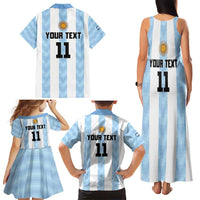 Custom Argentina Basketball Family Matching Tank Maxi Dress and Hawaiian Shirt Go El Alma Argentina
