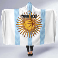 Custom Argentina Basketball Hooded Blanket Go El Alma Argentina