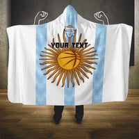 Custom Argentina Basketball Hooded Blanket Go El Alma Argentina