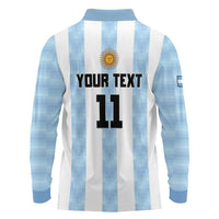 Custom Argentina Basketball Long Sleeve Polo Shirt Go El Alma Argentina