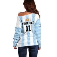 Custom Argentina Basketball Off Shoulder Sweater Go El Alma Argentina