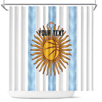 Custom Argentina Basketball Shower Curtain Go El Alma Argentina