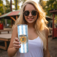 Custom Argentina Basketball Skinny Tumbler Go El Alma Argentina