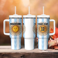 Custom Argentina Basketball Tumbler With Handle Go El Alma Argentina