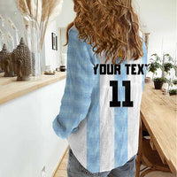 Custom Argentina Basketball Women Casual Shirt Go El Alma Argentina