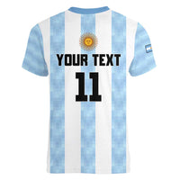 Custom Argentina Basketball Women V-Neck T-Shirt Go El Alma Argentina