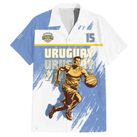 Custom Uruguay Basketball Family Matching Puletasi and Hawaiian Shirt Come On Charruas