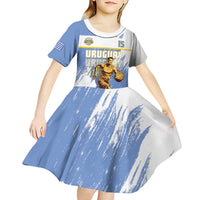 Custom Uruguay Basketball Kid Short Sleeve Dress Come On Charruas