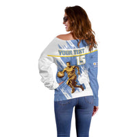 Custom Uruguay Basketball Off Shoulder Sweater Come On Charruas