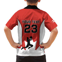 Custom Canada Basketball Family Matching Long Sleeve Bodycon Dress and Hawaiian Shirt Go Champions Team Canada