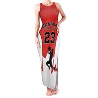 Custom Canada Basketball Family Matching Tank Maxi Dress and Hawaiian Shirt Go Champions Team Canada