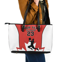 Custom Canada Basketball Leather Tote Bag Go Champions Team Canada
