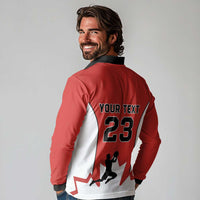Custom Canada Basketball Long Sleeve Polo Shirt Go Champions Team Canada