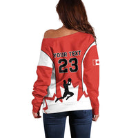 Custom Canada Basketball Off Shoulder Sweater Go Champions Team Canada
