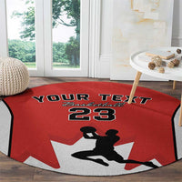 Custom Canada Basketball Round Carpet Go Champions Team Canada