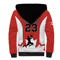 Custom Canada Basketball Sherpa Hoodie Go Champions Team Canada
