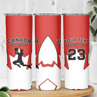 Custom Canada Basketball Skinny Tumbler Go Champions Team Canada