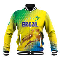 Custom Brazil Football Baseball Jacket Go Canarinho Go