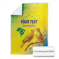 Custom Brazil Football Blanket Go Canarinho Go
