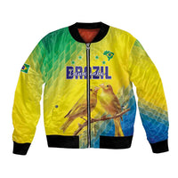 Custom Brazil Football Bomber Jacket Go Canarinho Go