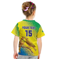 Custom Brazil Football Kid T Shirt Go Canarinho Go