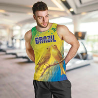Custom Brazil Football Men Tank Top Go Canarinho Go