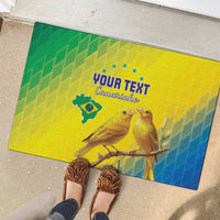 Custom Brazil Football Rubber Doormat Go Canarinho Go