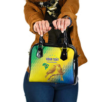 Custom Brazil Football Shoulder Handbag Go Canarinho Go