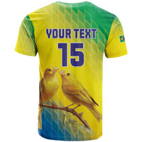 Custom Brazil Football T Shirt Go Canarinho Go