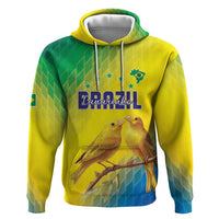 Custom Brazil Football Zip Hoodie Go Canarinho Go