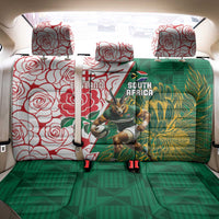 South Africa and England Rugby Back Car Seat Cover Springboks Mascot With Red Rose