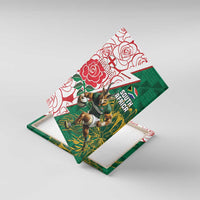 South Africa and England Rugby Canvas Wall Art Springboks Mascot With Red Rose