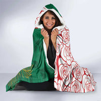 South Africa and England Rugby Hooded Blanket Springboks Mascot With Red Rose